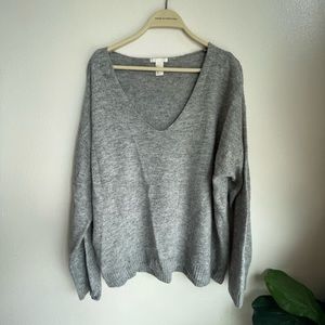 Grey H&M V Neck Sweater